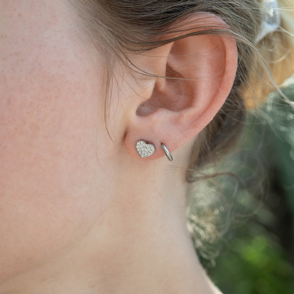 Luxe Heart Stud Earrings
