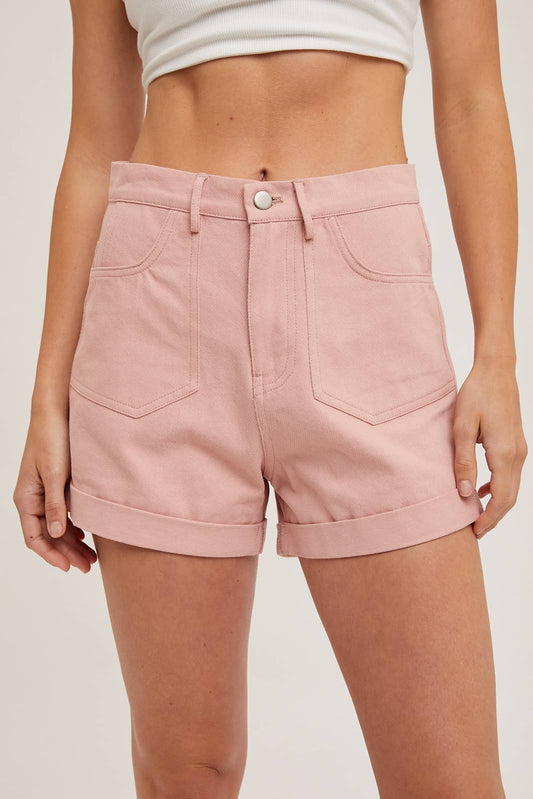 High Rise Denim Mom Shorts