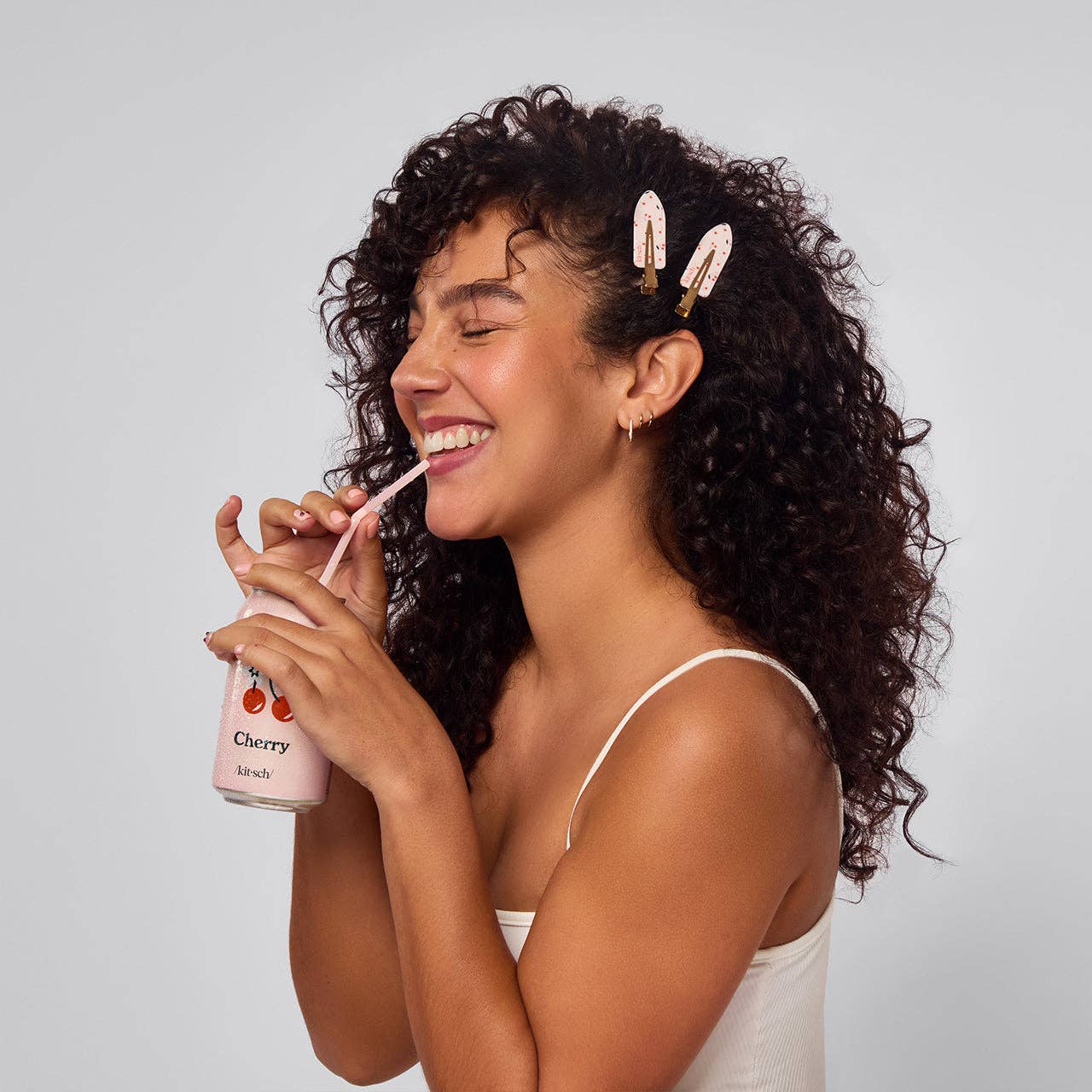 Creaseless Clips 4pc Set- Cherry Print