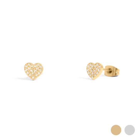 Luxe Heart Stud Earrings