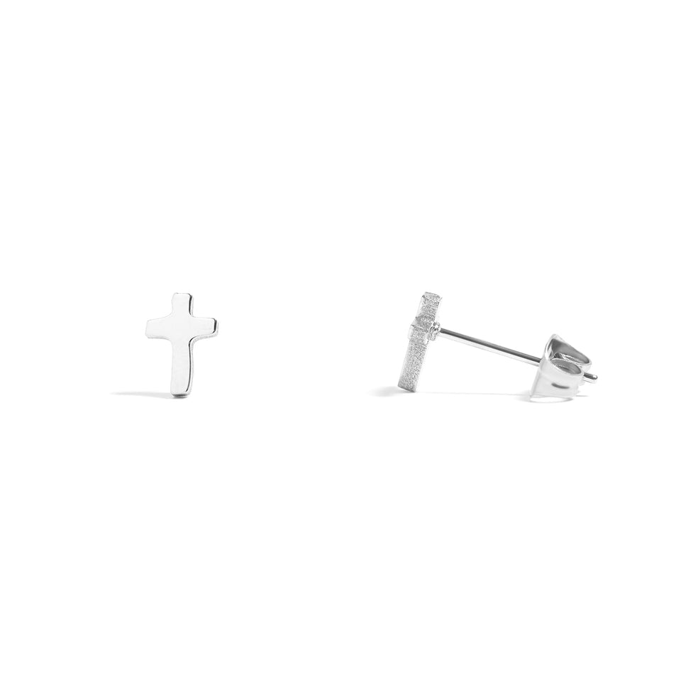 Faith Cross Studs