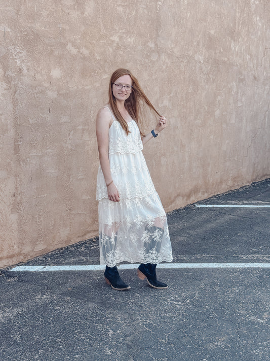 The Evangeline Lace Maxi Dress