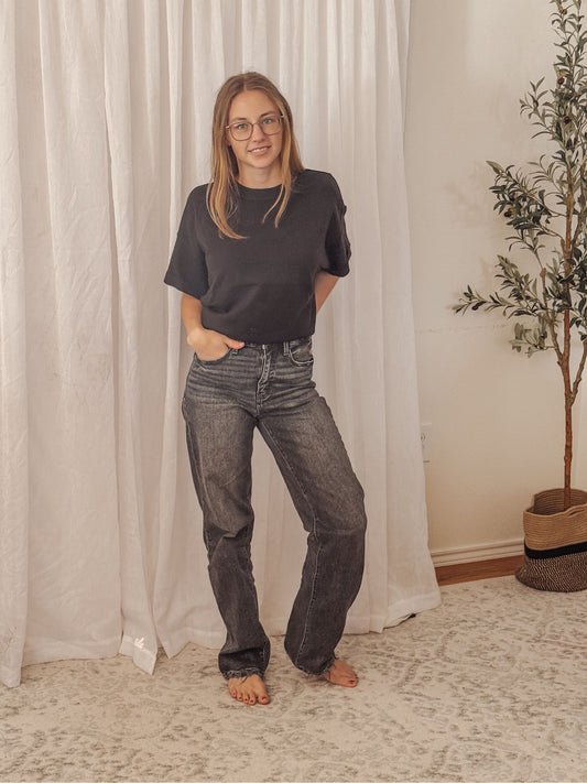 The Rowan Soft Knit Tee In Black