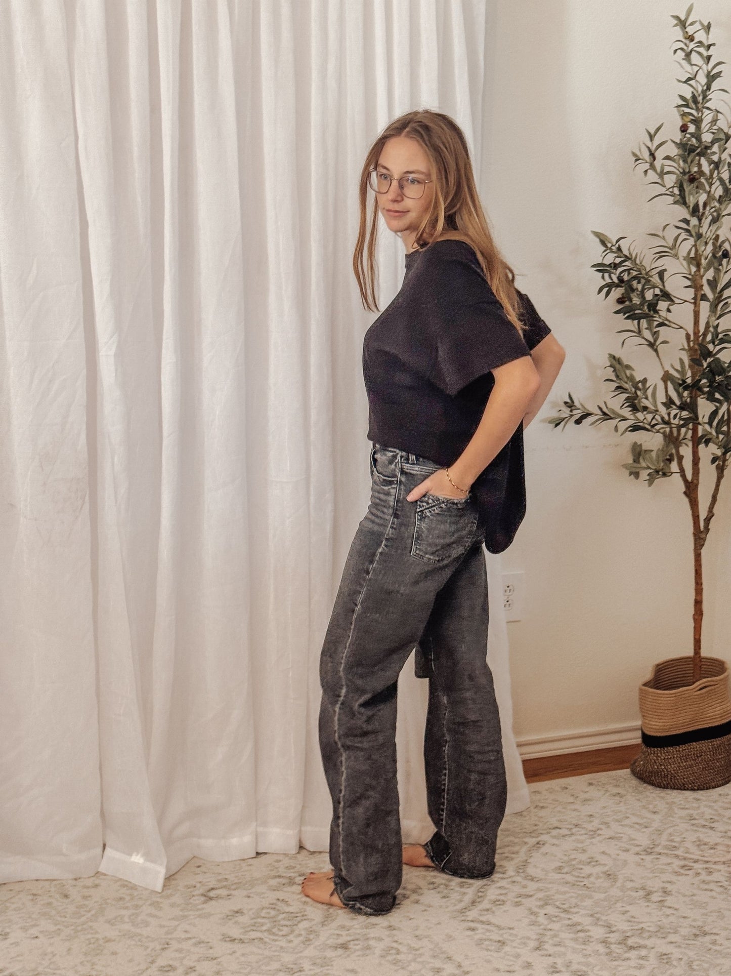 The Rowan Soft Knit Tee In Black