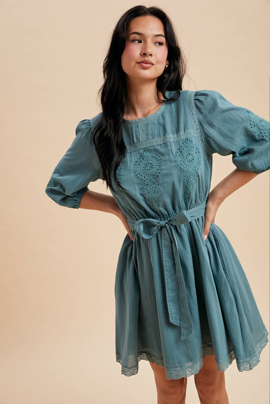 The Willow Breeze Eyelet Dress