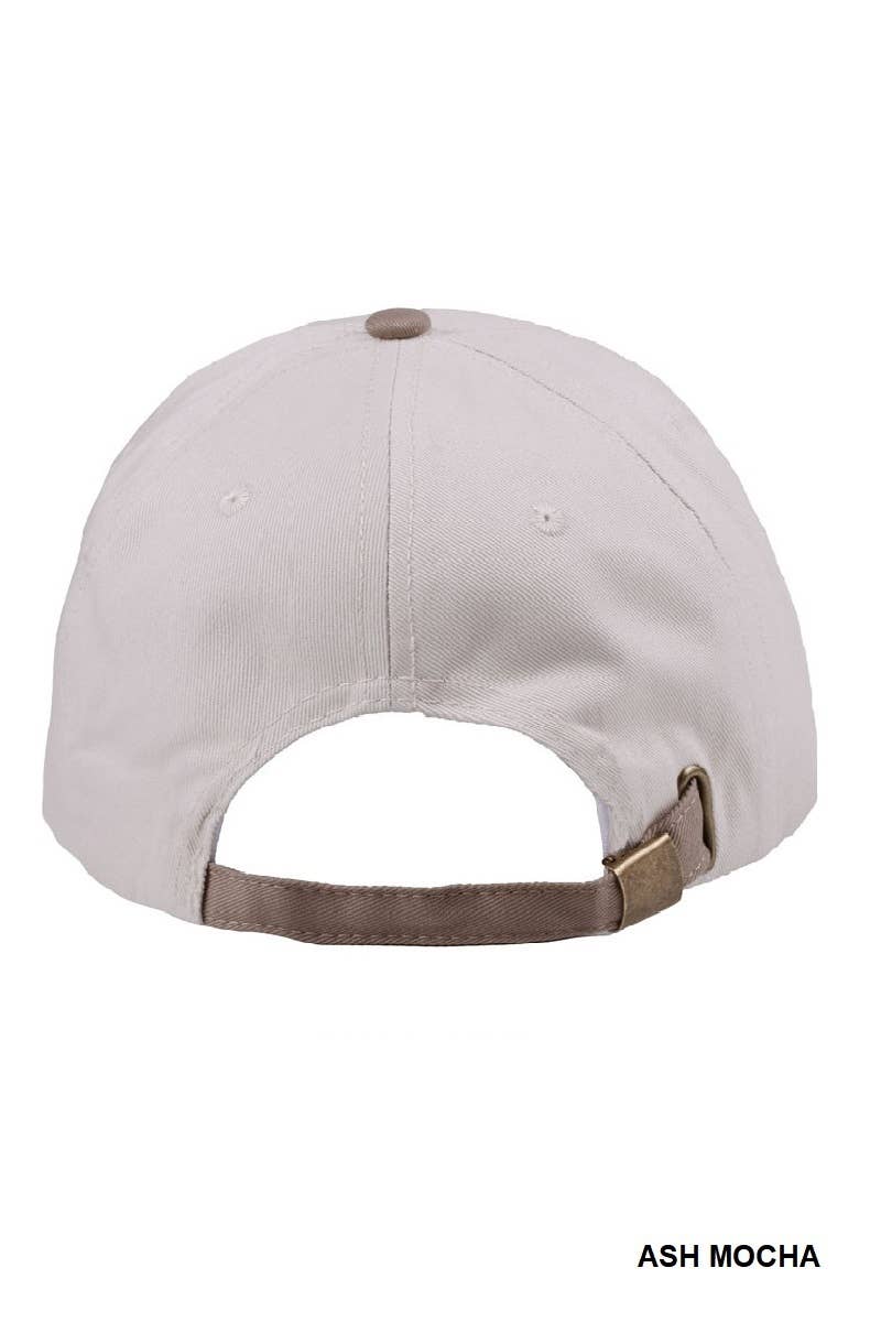 Darlin' Embroidered Two-tone Canvas Cotton Cap