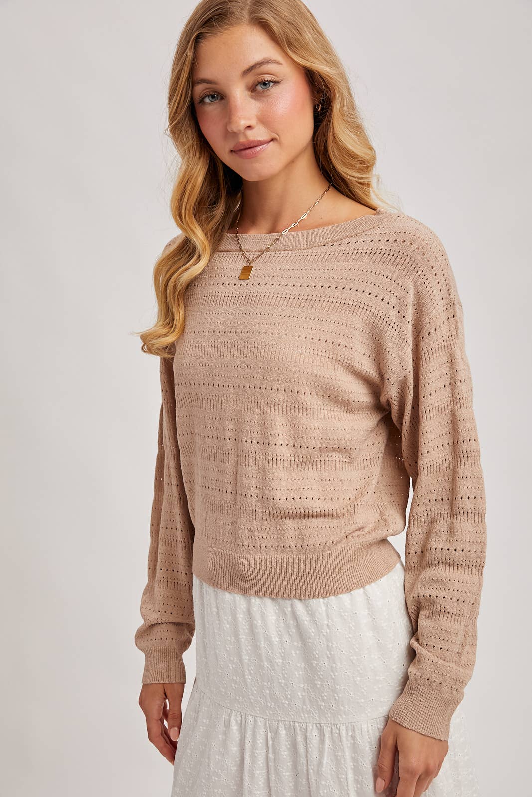 The Haven Eyelet Knit Sweater