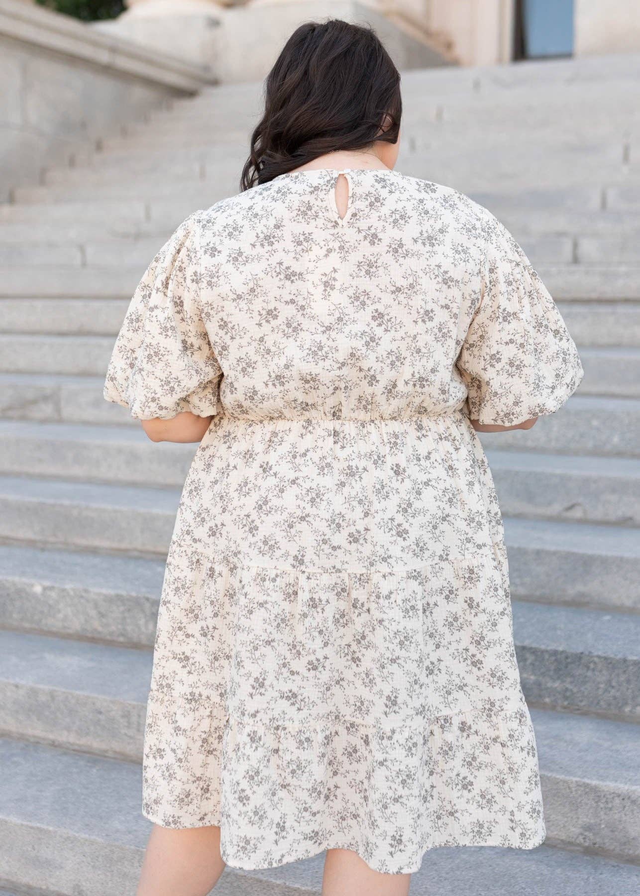 Remie Natural Floral Dress