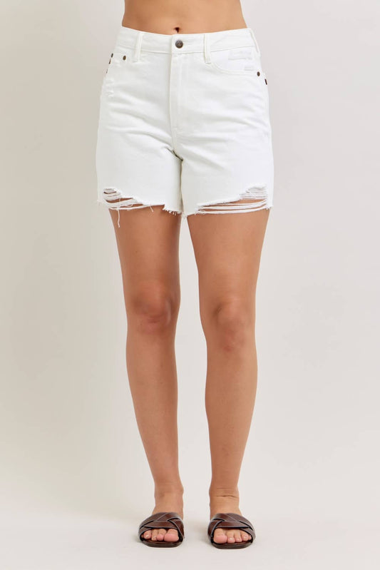 White Denim Dad Short