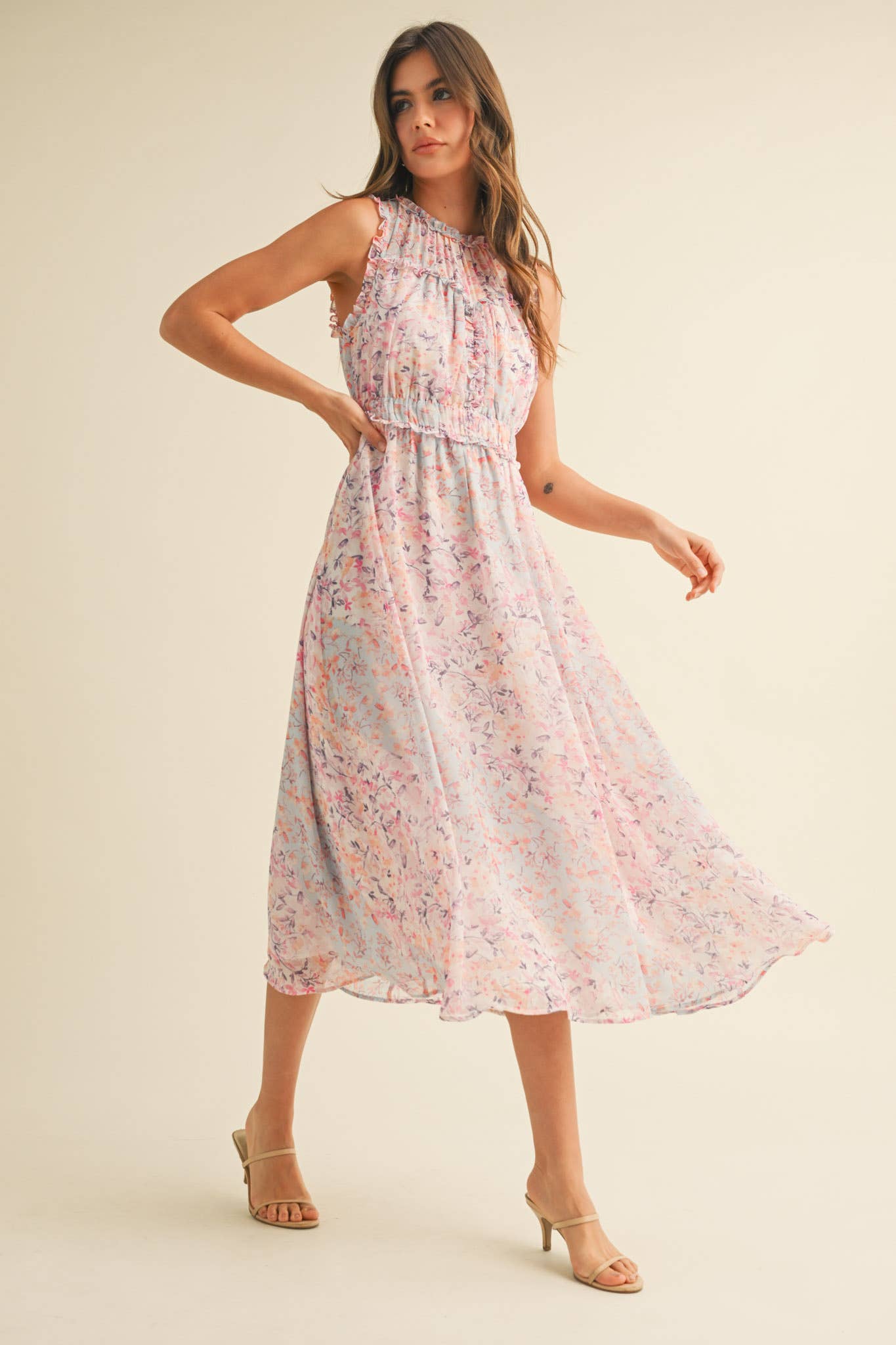 The Ella Floral Midi Dress
