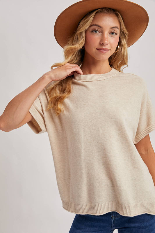 Rowan Soft Knit Tee in Oatmeal