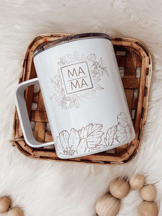 Floral Mama Rose Gold 15oz Coffee Mug