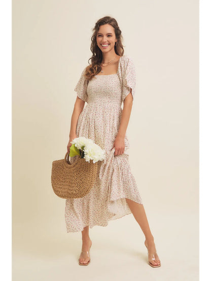 Zara Foral Midi Dress