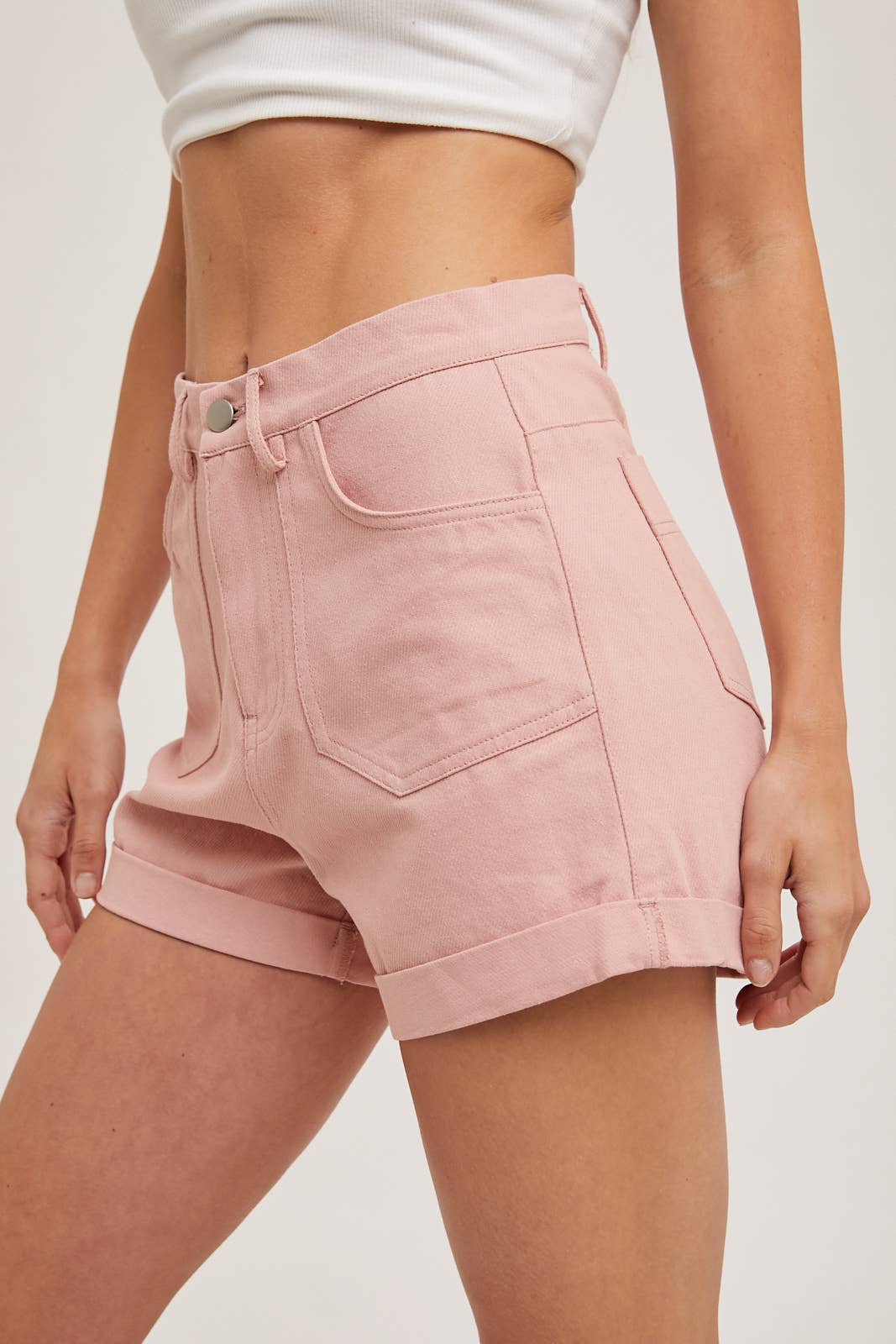 High Rise Denim Mom Shorts