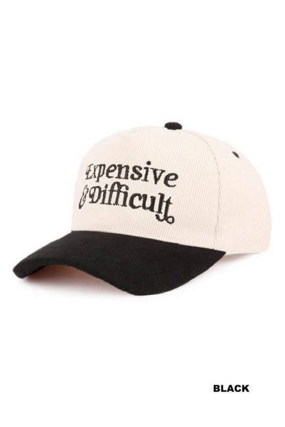 Expensive & Difficult Two-tone Corduroy Cap