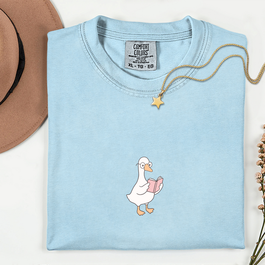 Reading Goose Comfort Colors T-Shirt Hydrangea Blue