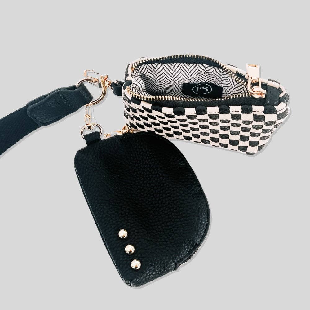 Wonderlust Woven Dual Pouch Wristlet Wholesale