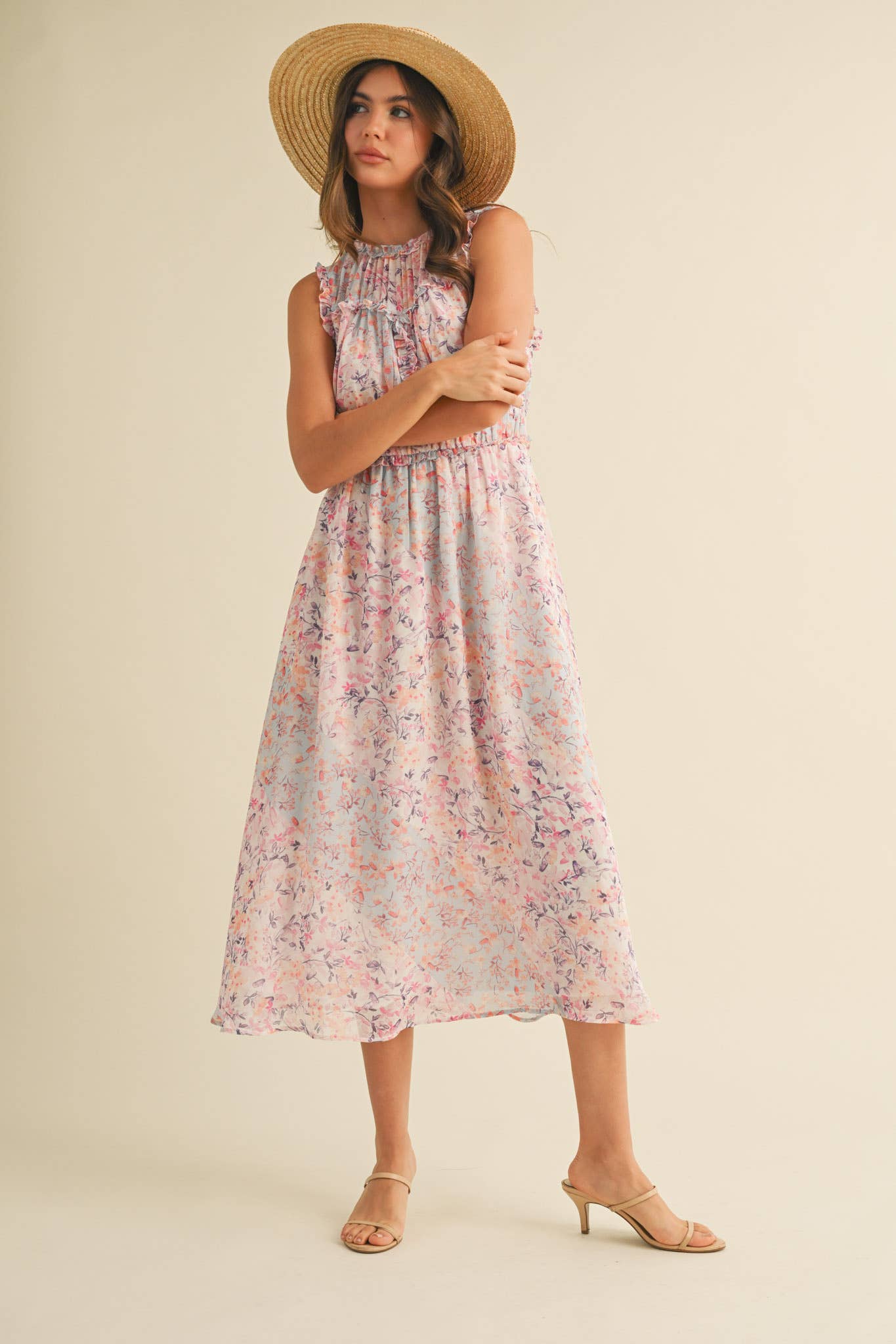 The Ella Floral Midi Dress