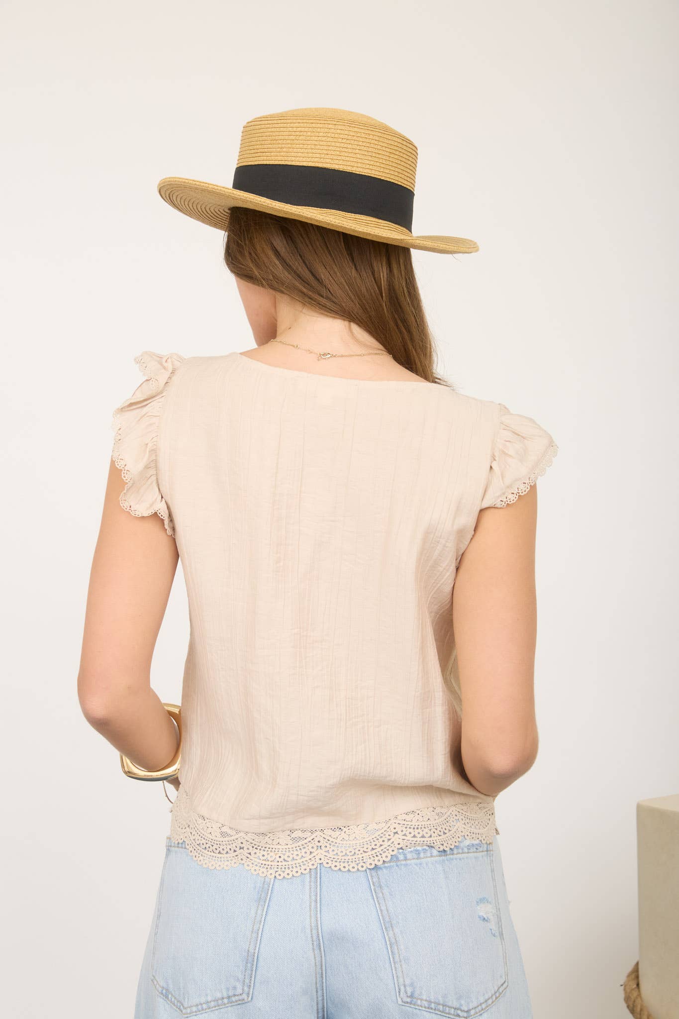 The Sadie Lace Flutter Top