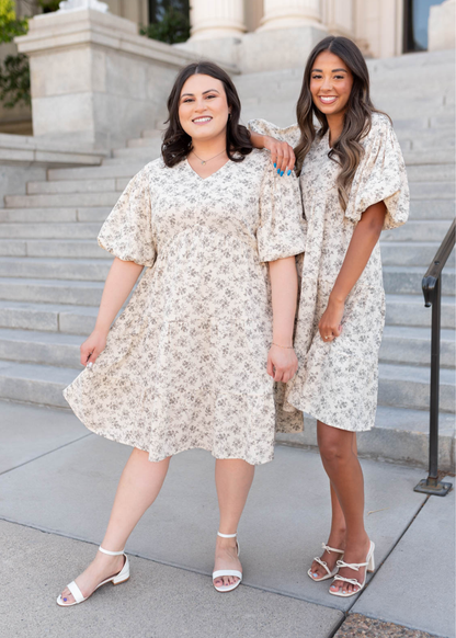 Remie Natural Floral Dress