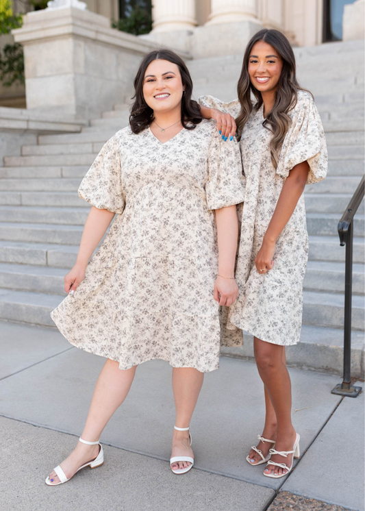 Remie Natural Floral Dress