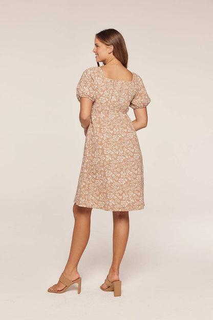 Jacquard Square Neck Dress