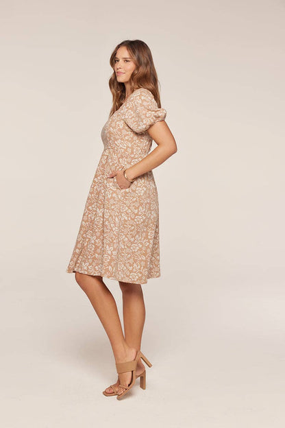 Jacquard Square Neck Dress