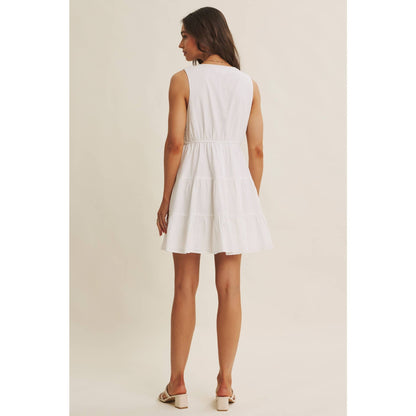 Boho Lace Bodice Mini Dress