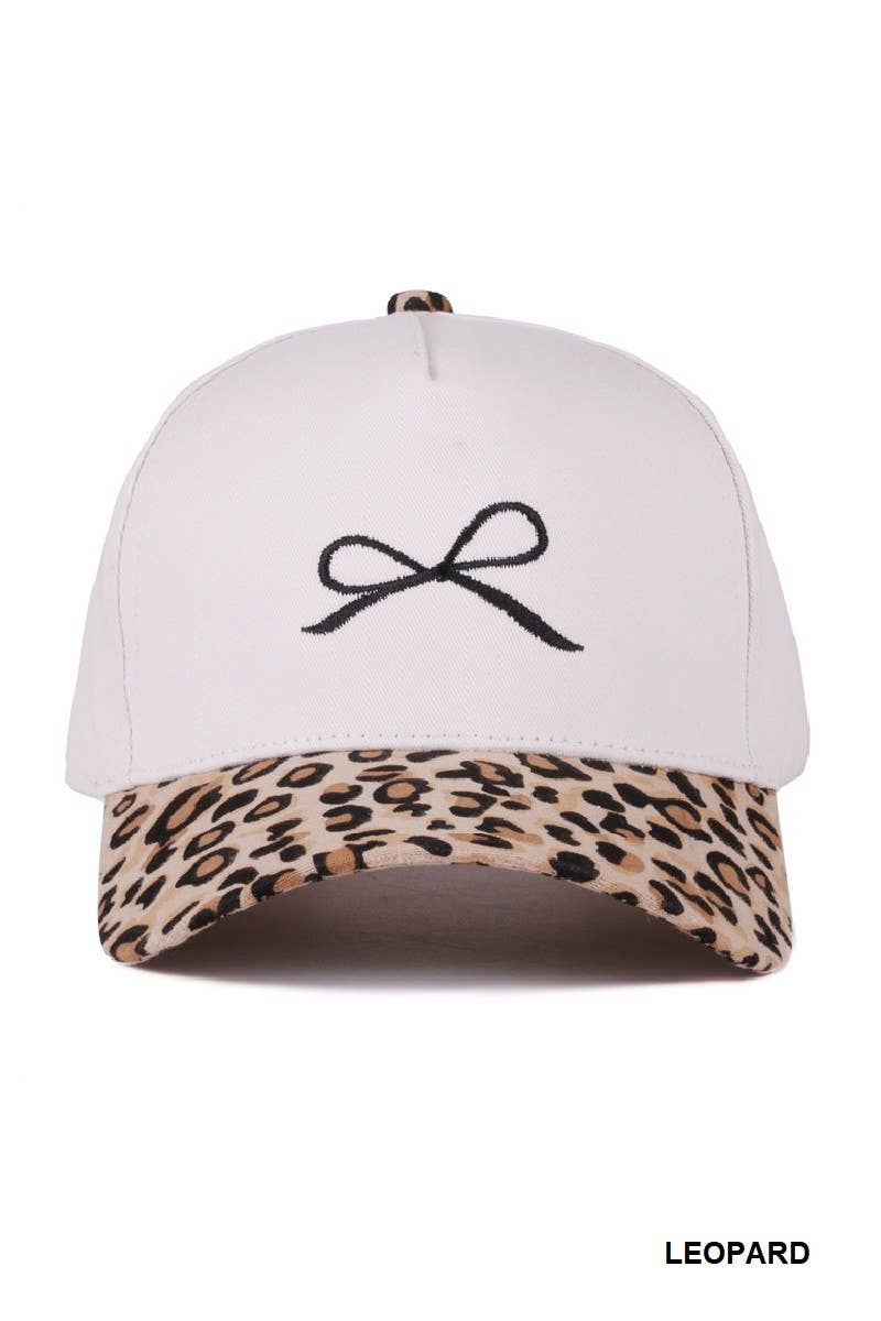 Coquette Bow Two-tone Canvas Cotton Cap