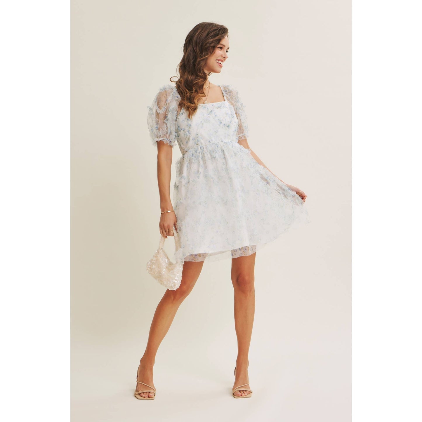 Garden Romance Ruffle Mini Dress