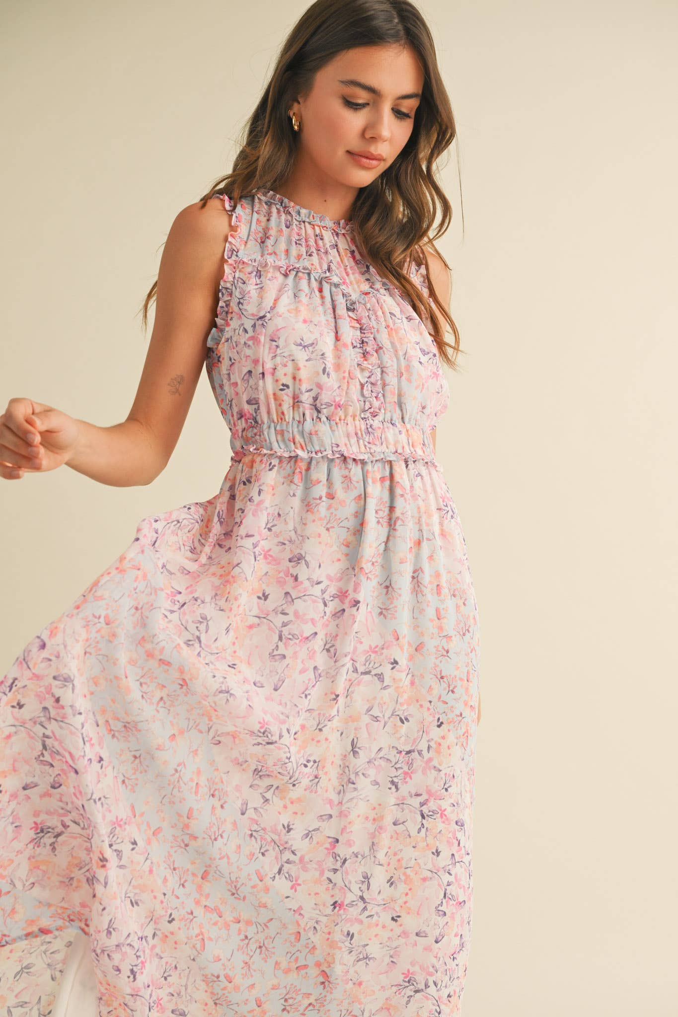The Ella Floral Midi Dress