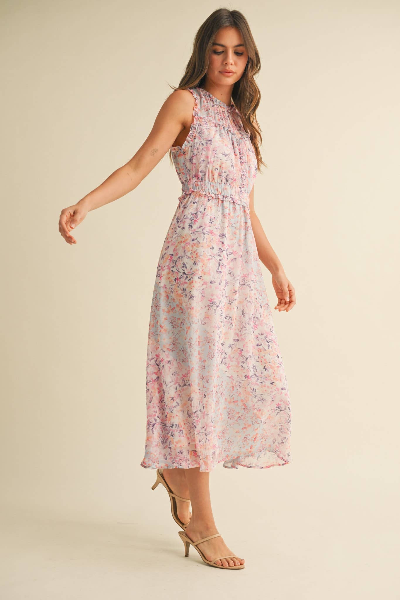 The Ella Floral Midi Dress