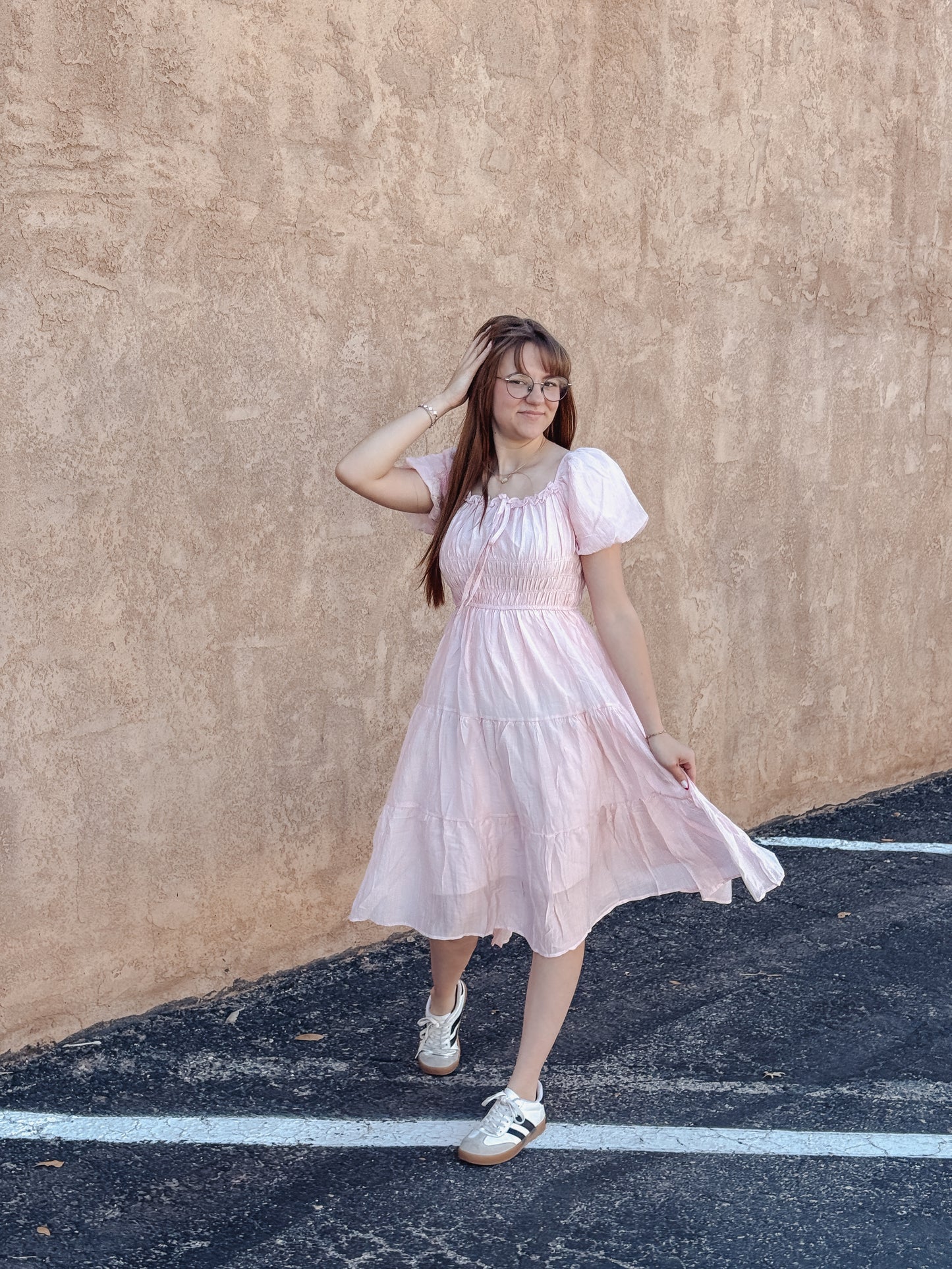 The Blush Belle Midi Dress