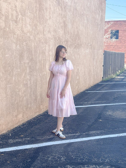 The Blush Belle Midi Dress