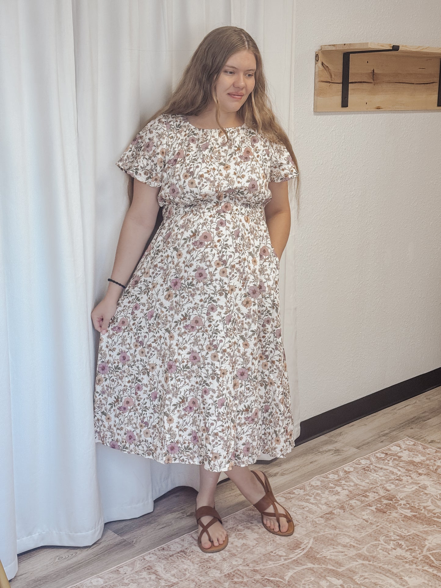 Cynthia Morning Glory Cotton Gauze Dress