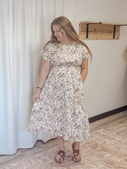 Cynthia Morning Glory Cotton Gauze Dress