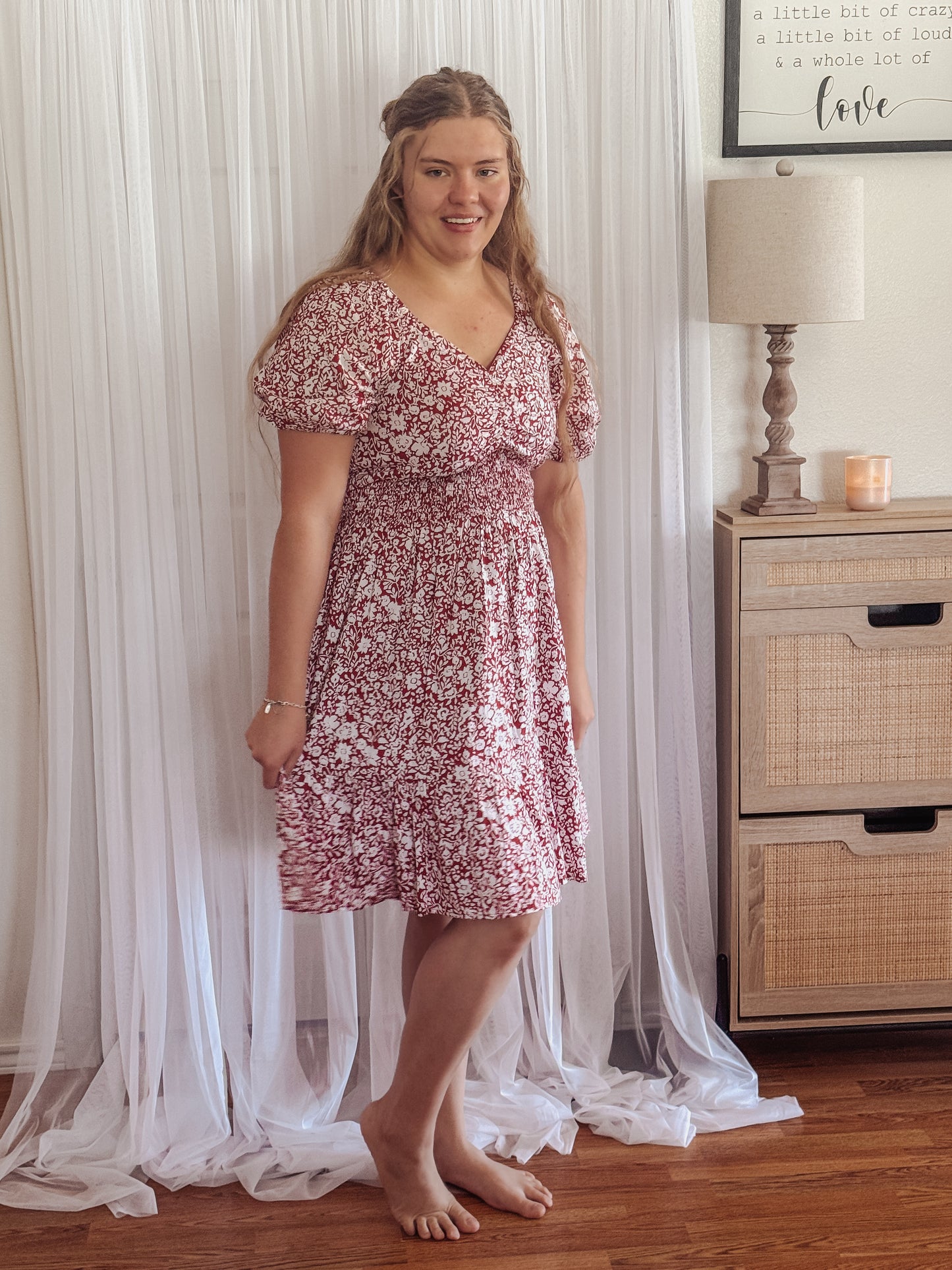 The Ivy Rose Floral Print Knee Length Dress