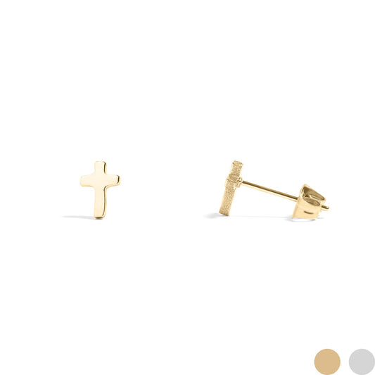 Faith Cross Studs
