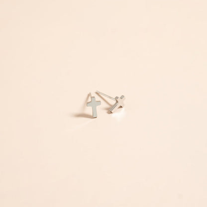 Faith Cross Studs