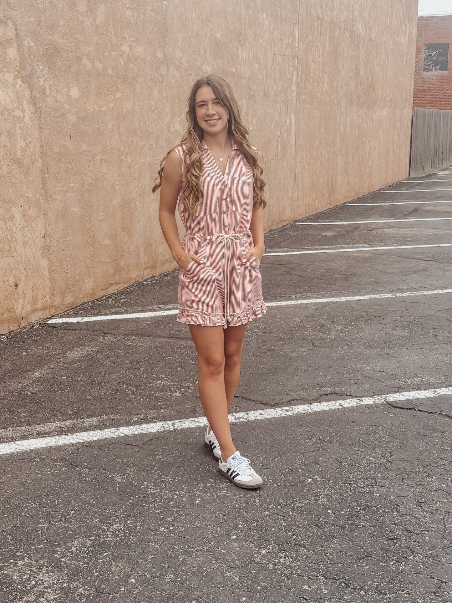 Coral Coast Stripe Romper