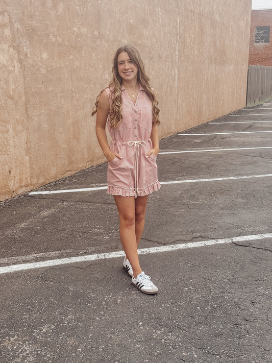 Coral Coast Stripe Romper