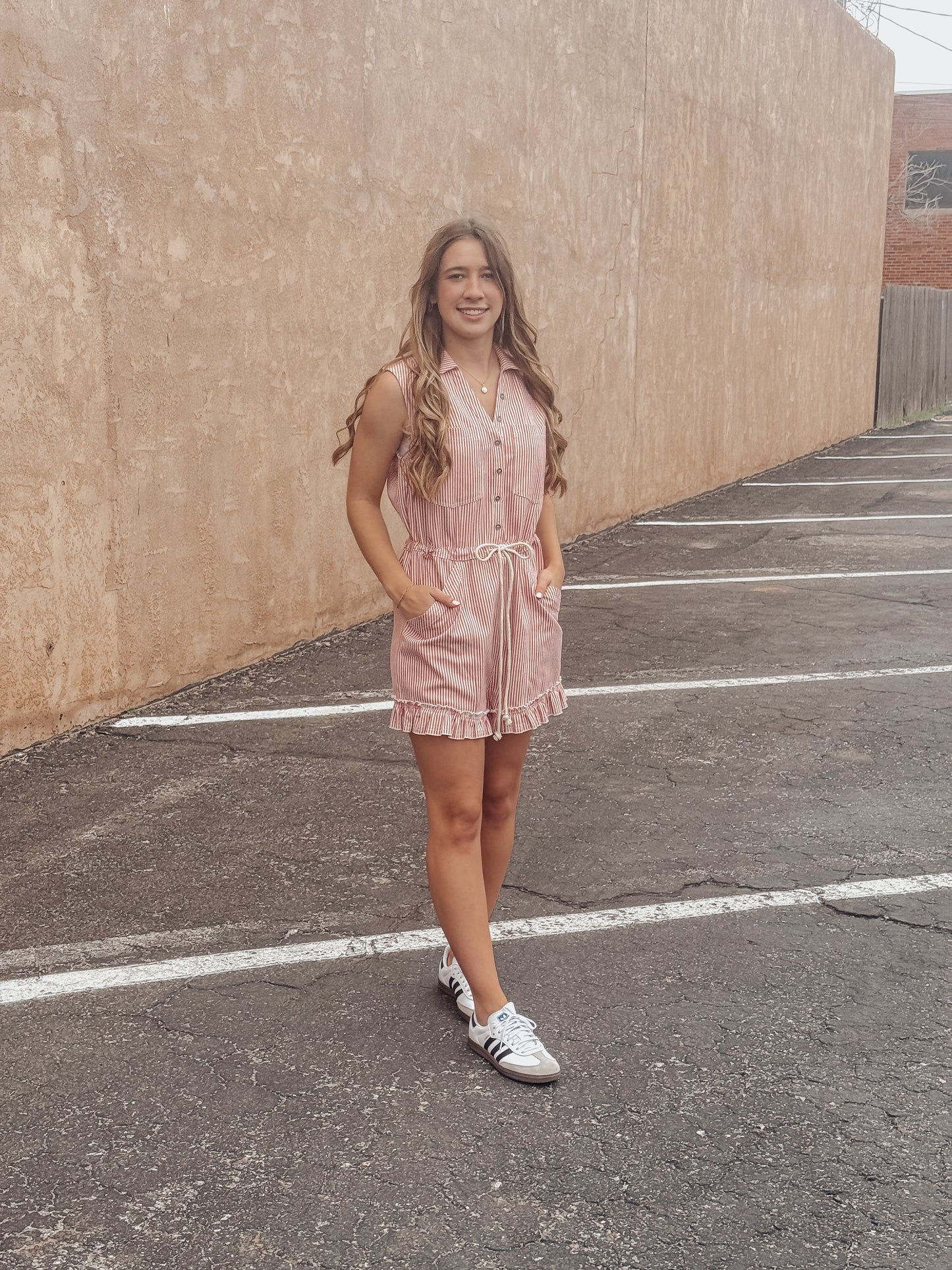 Coral Coast Stripe Romper
