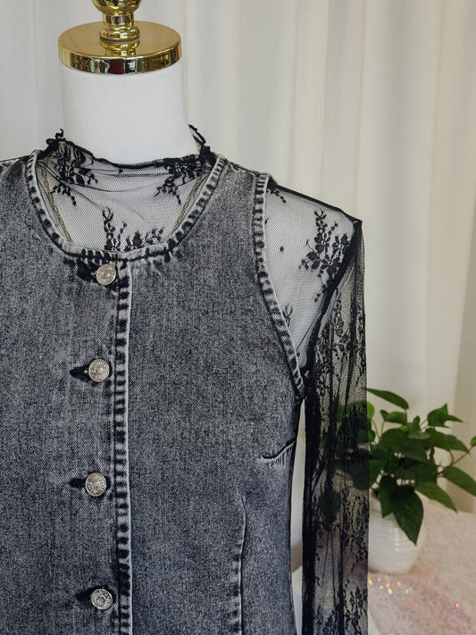 Long Sleeve Floral Lace Top