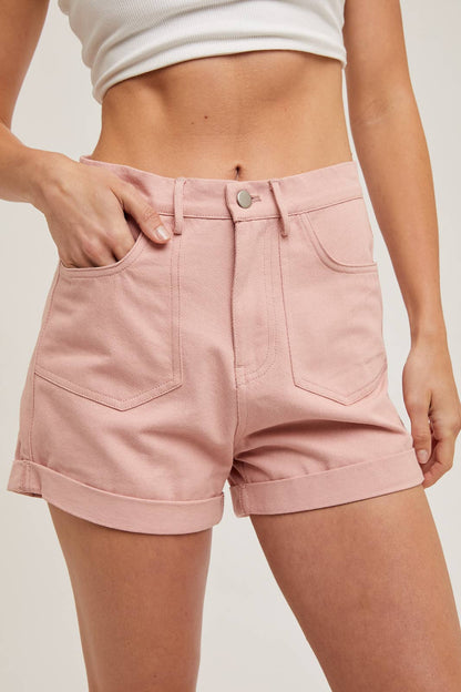 High Rise Denim Mom Shorts