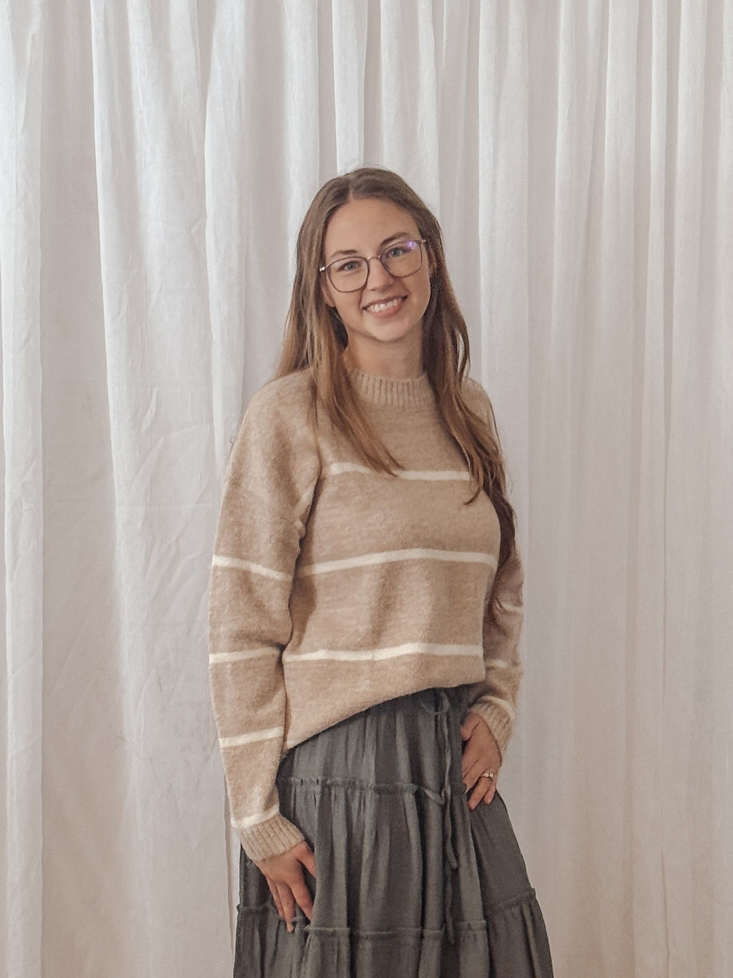 The Aspen Brushed Stripe Sweater