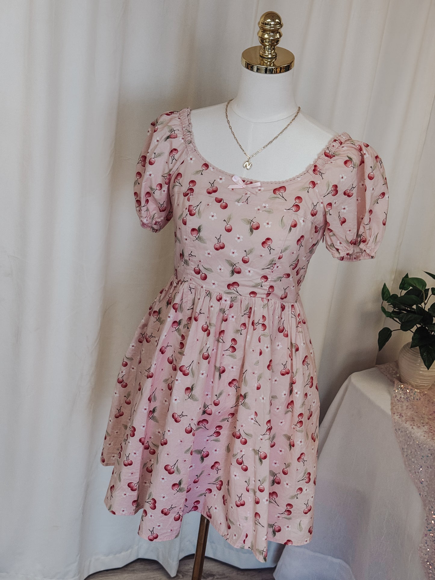 The Darling Cherry Mini Dress