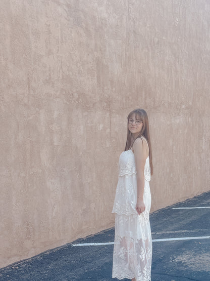 The Evangeline Lace Maxi Dress