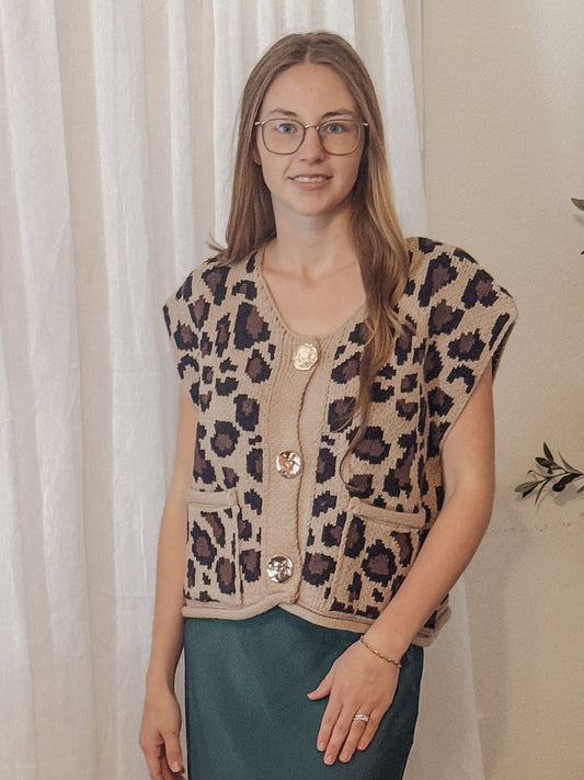 The Everly Leopard Button Up