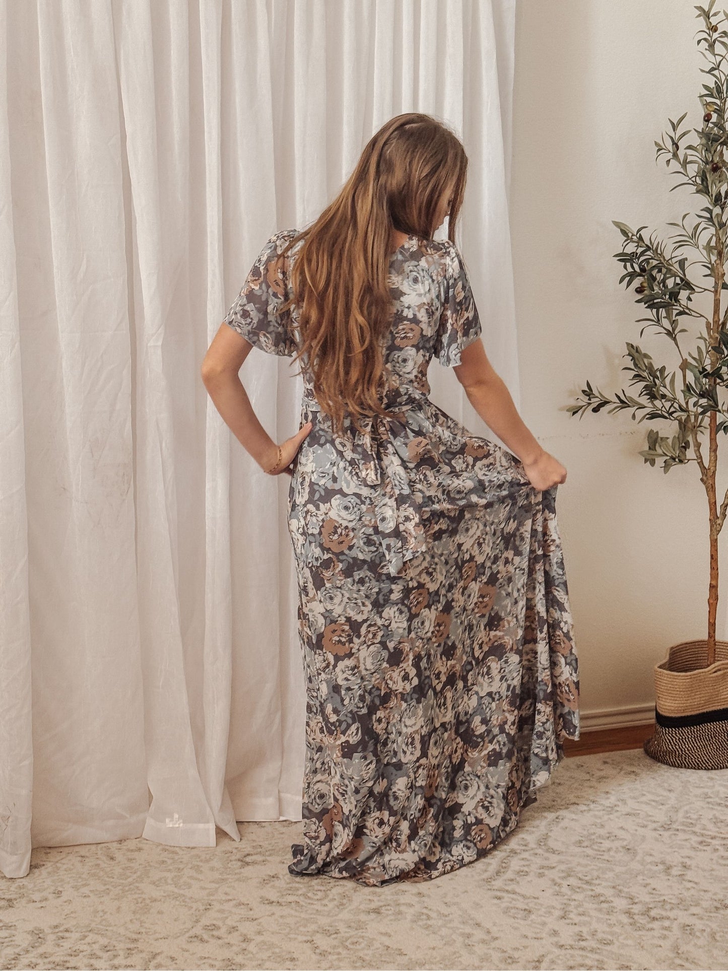 The Juliette Maxi Dress in Blue