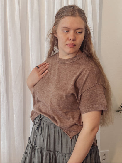 The Rowan Soft Knit Tee In Espresso